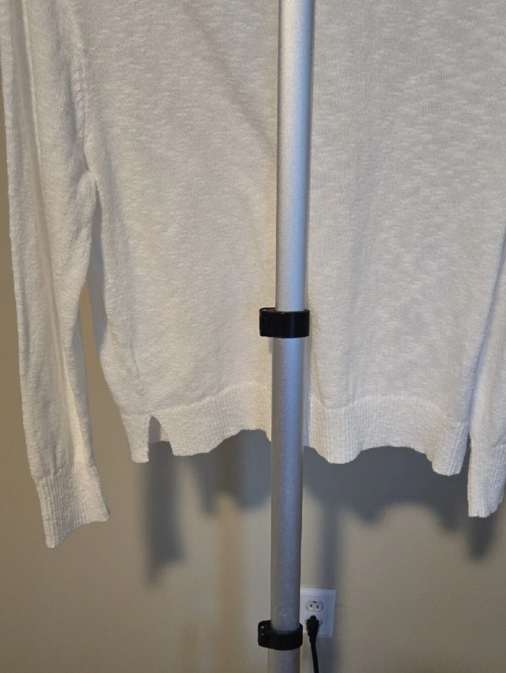 J. Crew White Lightweight Crewneck Sweater